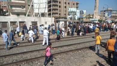 مصرع سيدة وإصابة شقيقتها بسبب اصطدام القطار بهما في المنوفية