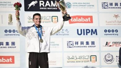 معتز وائل يتوج بذهبية كأس العالم للخماسي الحديث